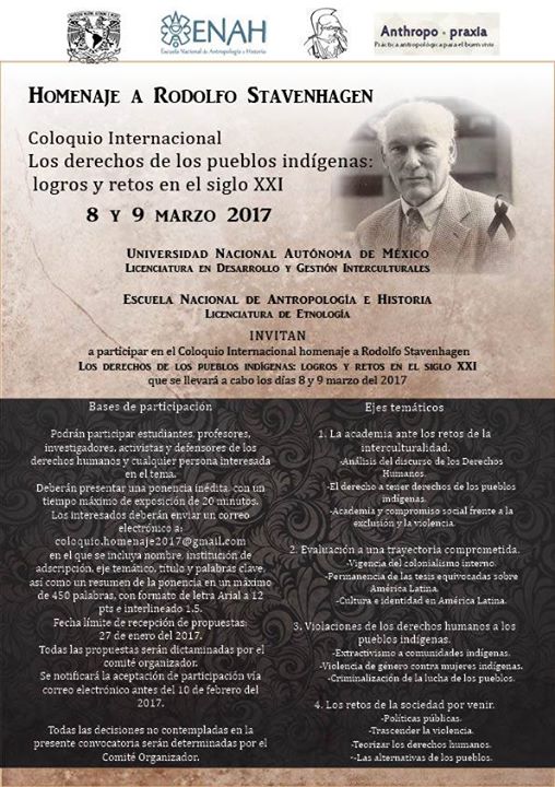 Coloquio Internacional Homenaje a Rodolfo Stavenhagen