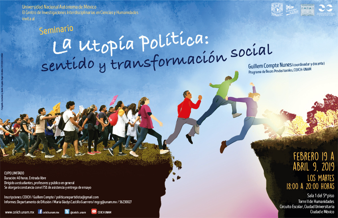 Cartel La utopía política: sentido y transformación social